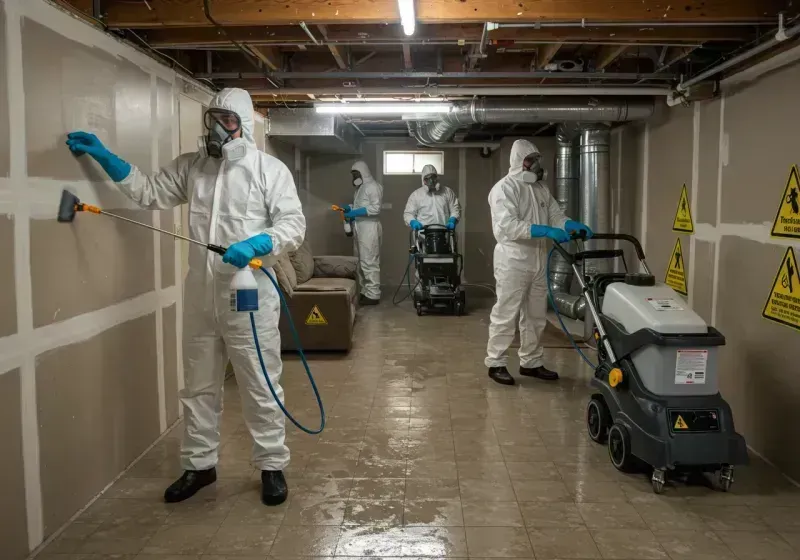 Basement Moisture Removal and Structural Drying process in Brewster, NE